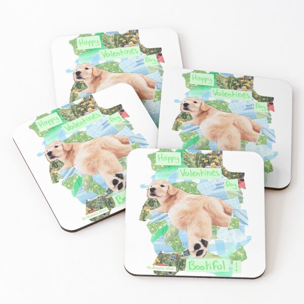 Item preview, Happy Valentines Day Bootiful! | Cute silly labrador puppy birthday collage design designed and sold by OnBambisMind.