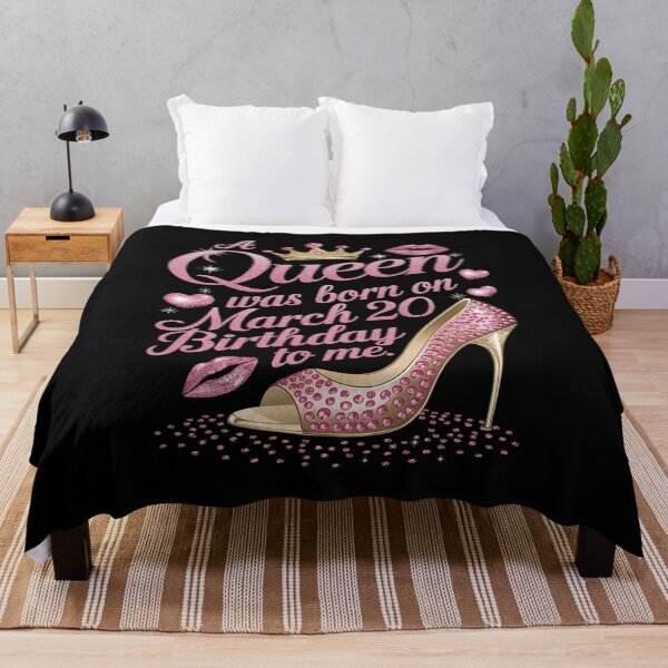 Item preview, A Queen Was Born on March 20 Happy Birthday To Me designed and sold by PowAcademy.