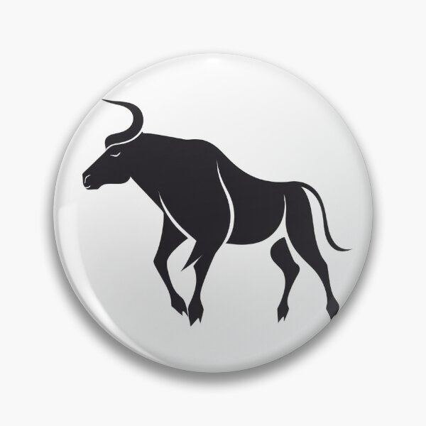 Item preview, Simple flat logo design of a black bull designed and sold by MiraCleAI.