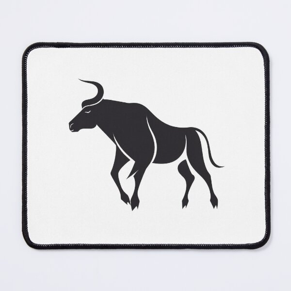 Item preview, Simple flat logo design of a black bull designed and sold by MiraCleAI.