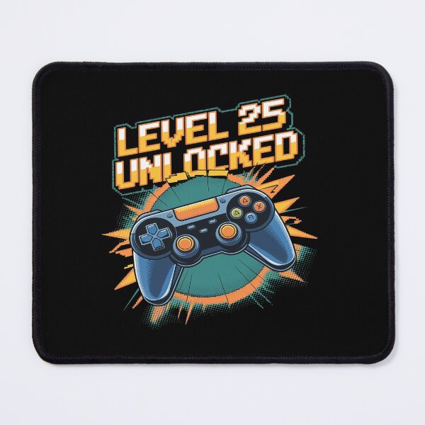 Item preview, Level 25 Unlocked 25th Birthday Gamer 25 Year Old Male 1 designed and sold by angolinnArt.