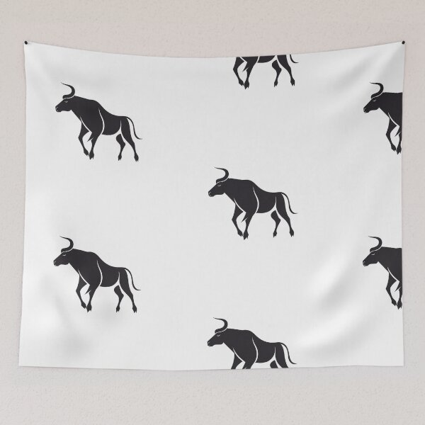 Item preview, Simple flat logo design of a black bull designed and sold by MiraCleAI.