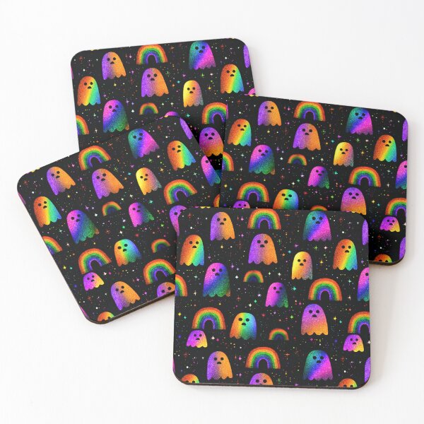 Item preview, Rainbow Ghosts And Stars Seamless Cute Pattern designed and sold by EL-Lebedenko.