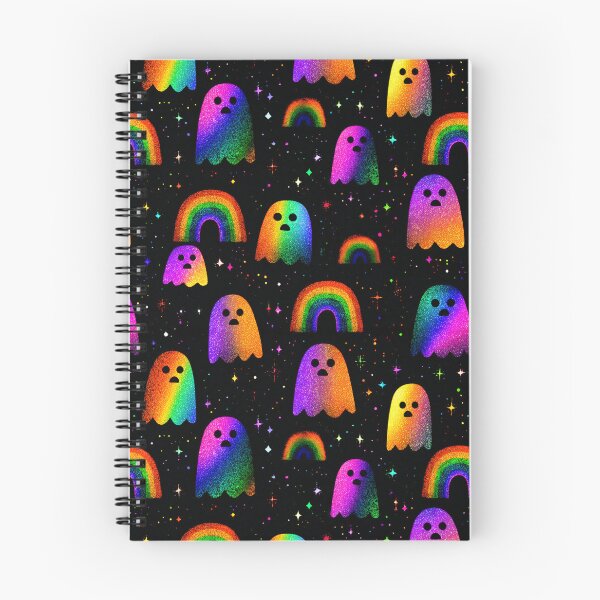 Item preview, Rainbow Ghosts And Stars Seamless Cute Pattern designed and sold by EL-Lebedenko.