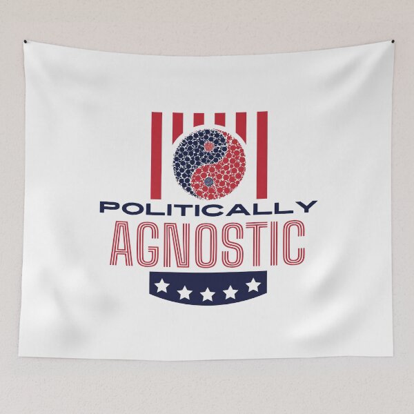 Item preview, Politically Agnostic | Yin-Yang Humor Quote Shirt designed and sold by PixelGrafiks.