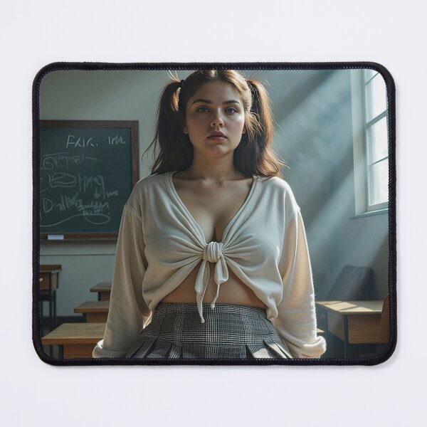 Item preview, a young Japanese student sitting on the desk designed and sold by blindblues50.