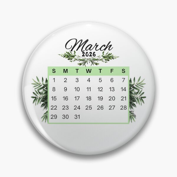 Item preview, March 2026 Calendar Plant Design designed and sold by iRenza.