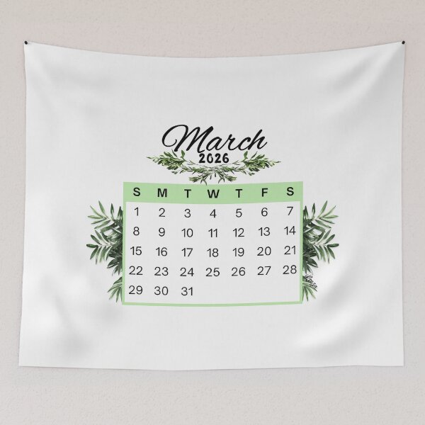 Item preview, March 2026 Calendar Plant Design designed and sold by iRenza.