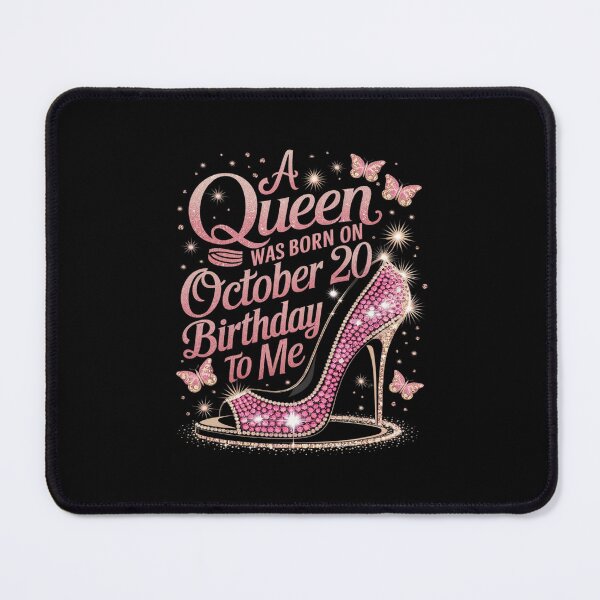Item preview, A Queen Was Born on October 20, 20th Birthday designed and sold by PowAcademy.
