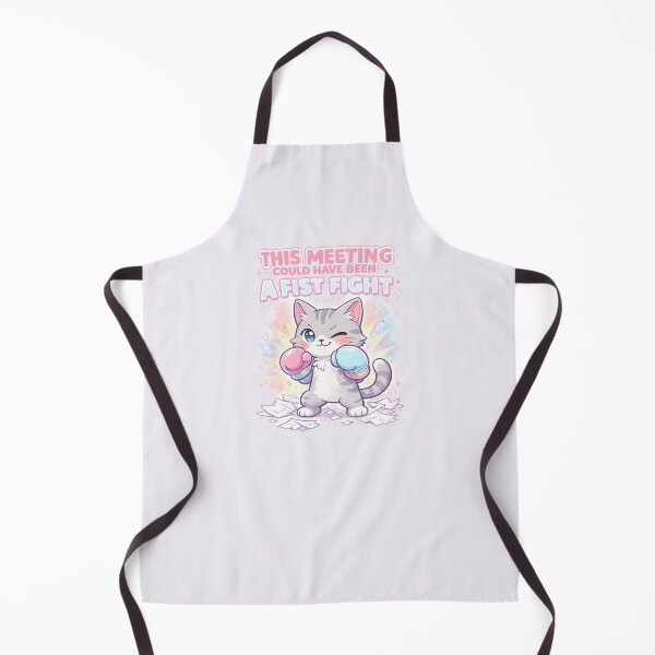 Item preview, Funny Meeting Quote with Cute Boxing Cat – This Meeting Could Have Been a Fistfight designed and sold by Aesthetic-Avenue.
