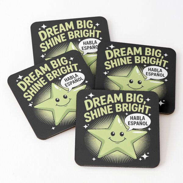 Item preview, DREAM BIG SHINE BRIGHT HABLA ESPANOL NEON STAR designed and sold by ProudForFunny.