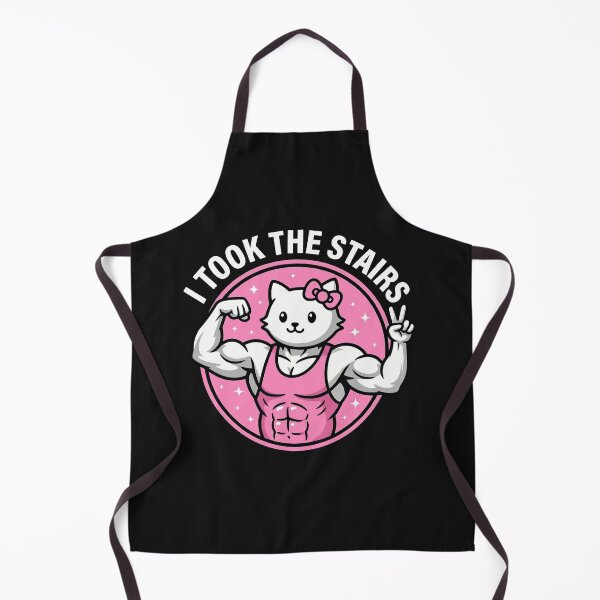 Item preview, Buff White Cat Gym Humor - I Took The Stairs Muscle Kitten Graphic designed and sold by AdyKurniawan.