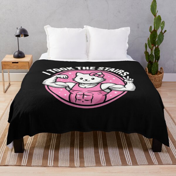 Item preview, Buff White Cat Gym Humor - I Took The Stairs Muscle Kitten Graphic designed and sold by AdyKurniawan.