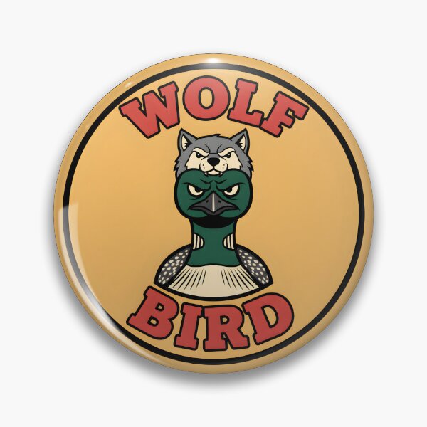 Item preview, Canadian Wolf Bird – Duck Wearing Wolf Mask Illustration designed and sold by KivaroArt.
