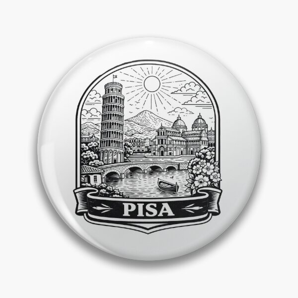 Item preview, Pisa Line Art Illustration designed and sold by Myra365Art.