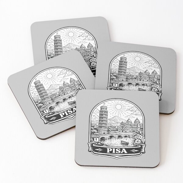 Item preview, Pisa Line Art Illustration designed and sold by Myra365Art.