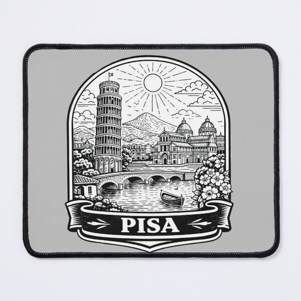 Item preview, Pisa Line Art Illustration designed and sold by Myra365Art.