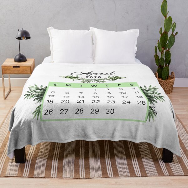 Item preview, April 2026 Calendar Plant Design designed and sold by iRenza.