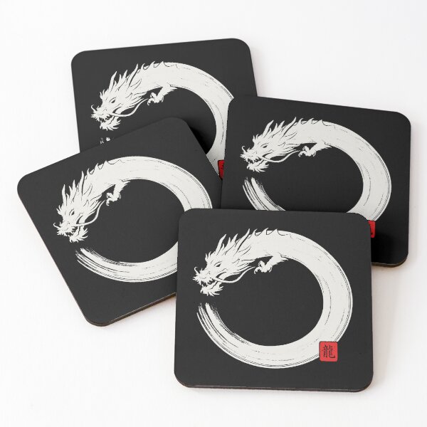 Item preview, A Brush with the Beast | White Dragon Enso Circle designed and sold by Gamma-Ray.