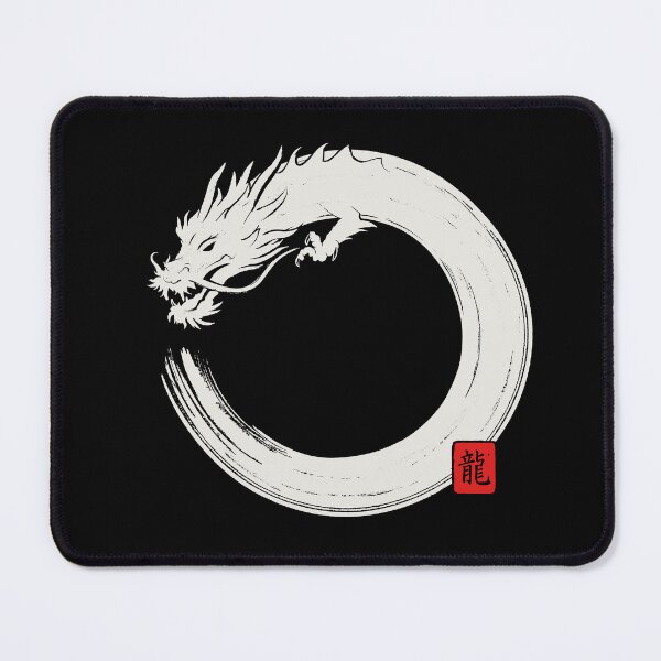 Item preview, A Brush with the Beast | White Dragon Enso Circle designed and sold by Gamma-Ray.