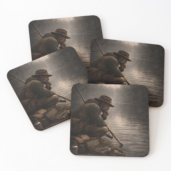 Item preview, Quiet River Angler Reflection Art designed and sold by EimSol.