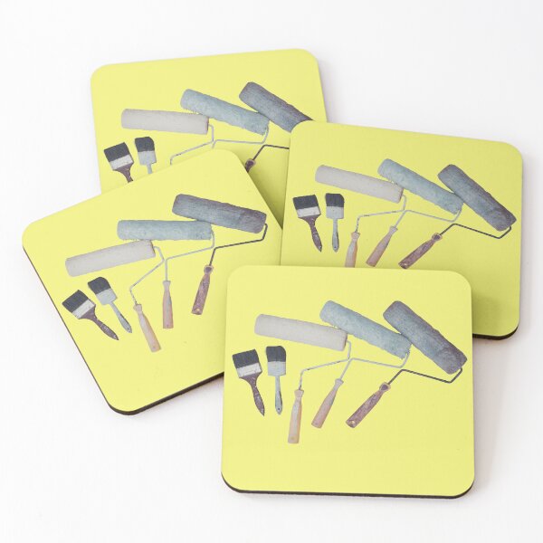 Item preview, Professional house painting tools with rollers and brushes on plain background designed and sold by bvdesignart.