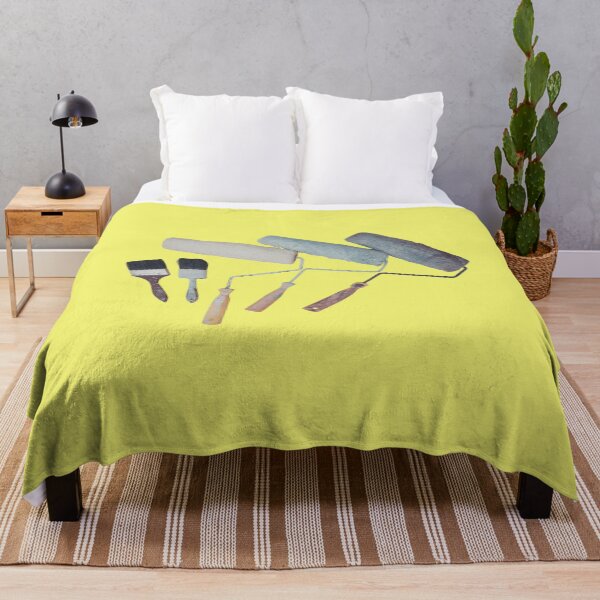 Item preview, Professional house painting tools with rollers and brushes on plain background designed and sold by bvdesignart.