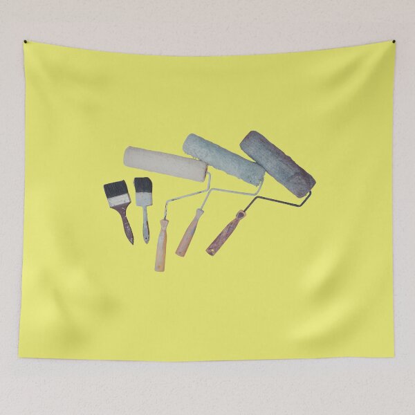 Item preview, Professional house painting tools with rollers and brushes on plain background designed and sold by bvdesignart.