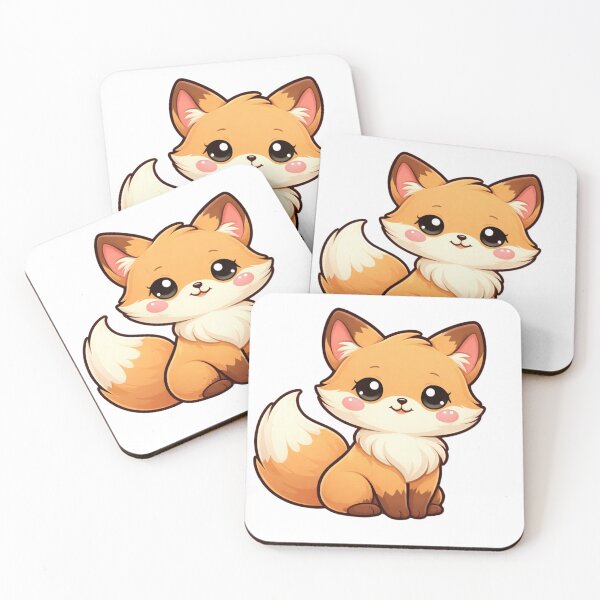 Item preview, ? Cute Kawaii Fox Illustration PNG | Adorable Cartoon Fox Design for Stickers & Prints designed and sold by CozyPops.