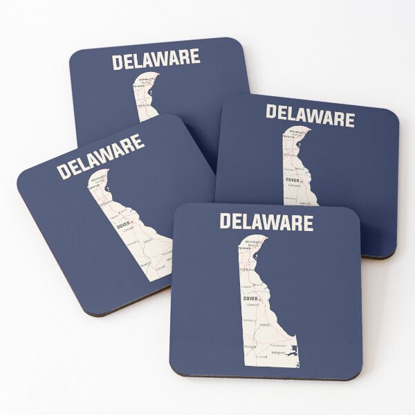 Item preview, Delaware State Map - Modern Minimalist Geography Art designed and sold by mashmosh.