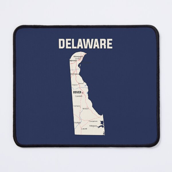 Item preview, Delaware State Map - Modern Minimalist Geography Art designed and sold by mashmosh.