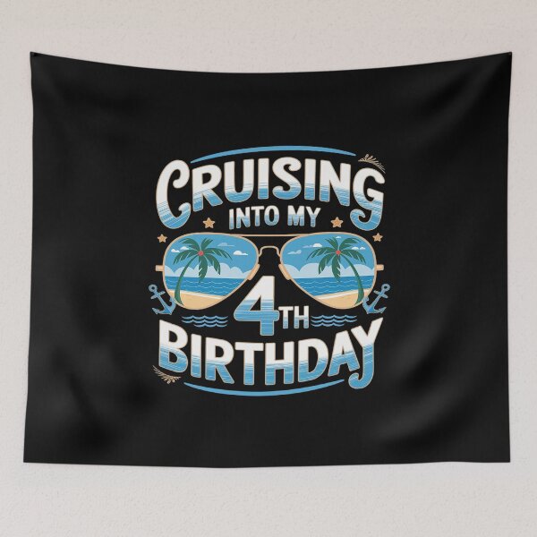 Item preview, Cruising Into My 4th Birthday-4th Birthday Cruise 2024 designed and sold by MythWoot.