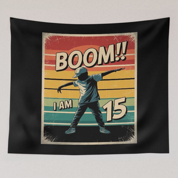 Item preview, Dabbing Boy 15th Birthday Party Fifteen 15 Years Old Kids designed and sold by PowAcademy.