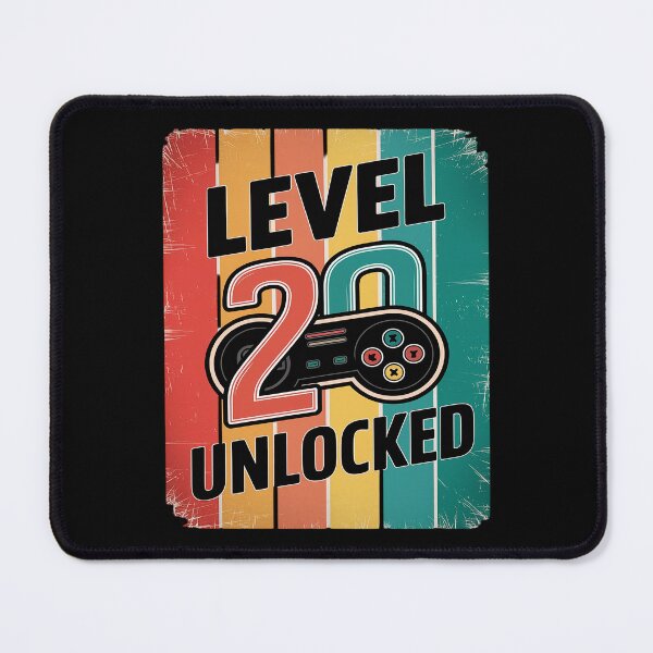 Item preview, Level 20 Unlocked Him Men BDay Turning 20th Birthday  designed and sold by MythWoot.