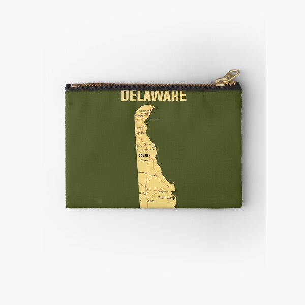 Item preview, Vintage Golden Delaware State Map - Detailed Geography Art designed and sold by mashmosh.