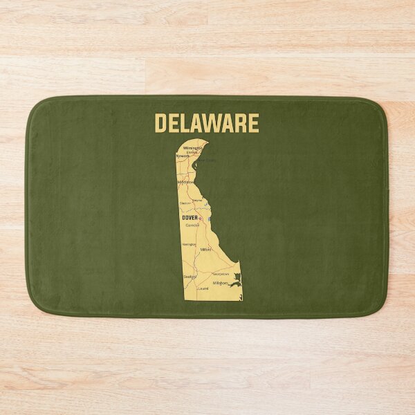 Item preview, Vintage Golden Delaware State Map - Detailed Geography Art designed and sold by mashmosh.