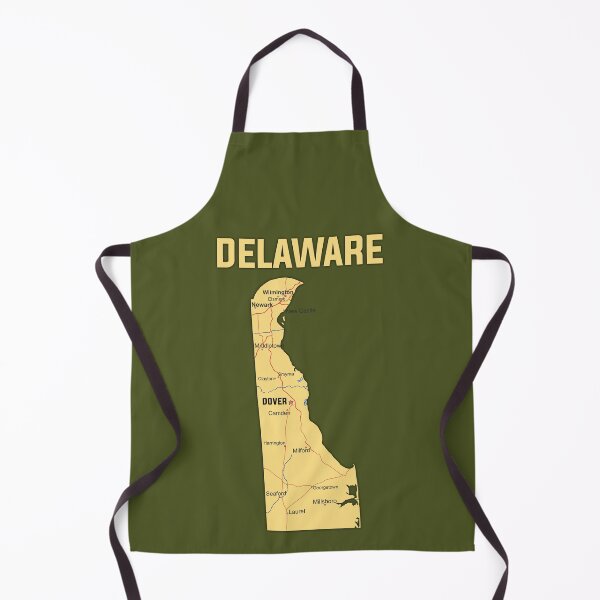 Item preview, Vintage Golden Delaware State Map - Detailed Geography Art designed and sold by mashmosh.