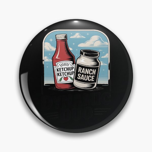 Item preview, Dynamic Duo Ketchup Ranch Dressing Condiment Food Lover designed and sold by ProudForFunny.