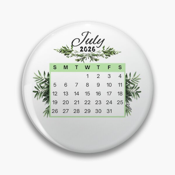 Item preview, July 2026 Calendar Plant Design designed and sold by iRenza.