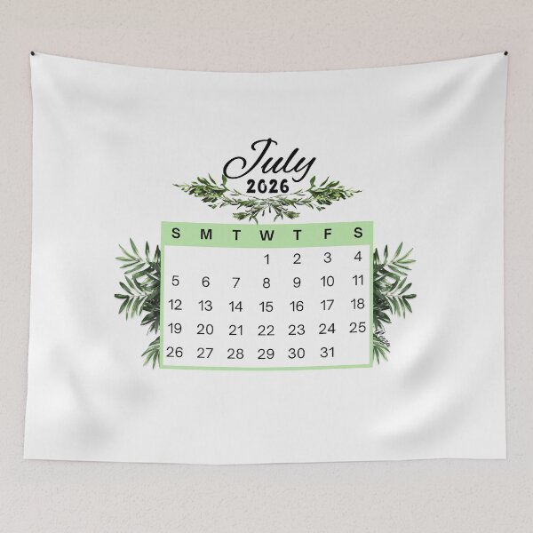 Item preview, July 2026 Calendar Plant Design designed and sold by iRenza.