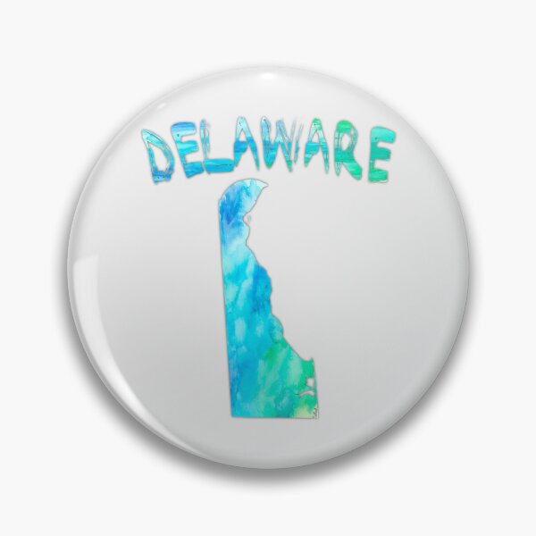 Item preview, Delaware State Map - Artistic Blue Watercolor Silhouette designed and sold by mashmosh.