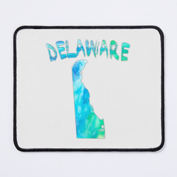 Item preview, Delaware State Map - Artistic Blue Watercolor Silhouette designed and sold by mashmosh.