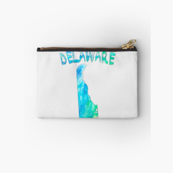 Item preview, Delaware State Map - Artistic Blue Watercolor Silhouette designed and sold by mashmosh.