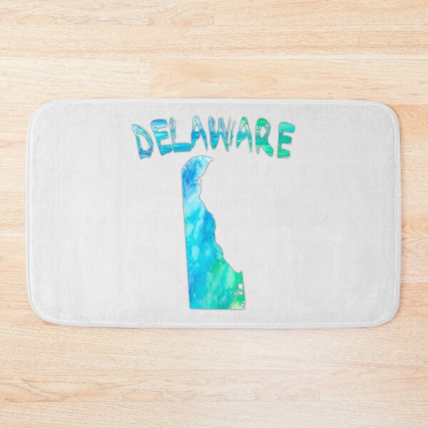 Item preview, Delaware State Map - Artistic Blue Watercolor Silhouette designed and sold by mashmosh.