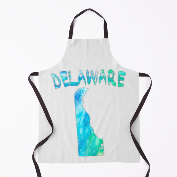 Item preview, Delaware State Map - Artistic Blue Watercolor Silhouette designed and sold by mashmosh.