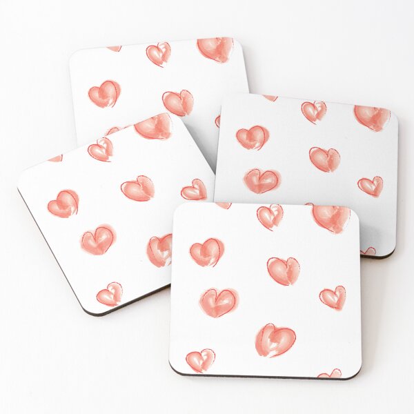 Item preview, Red hearts watercolor cute pack designed and sold by fluffyfamcraft.