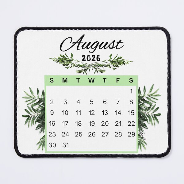 Item preview, August 2026 Calendar Plant Design designed and sold by iRenza.