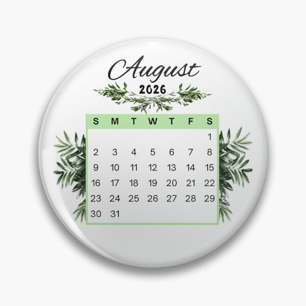 Item preview, August 2026 Calendar Plant Design designed and sold by iRenza.