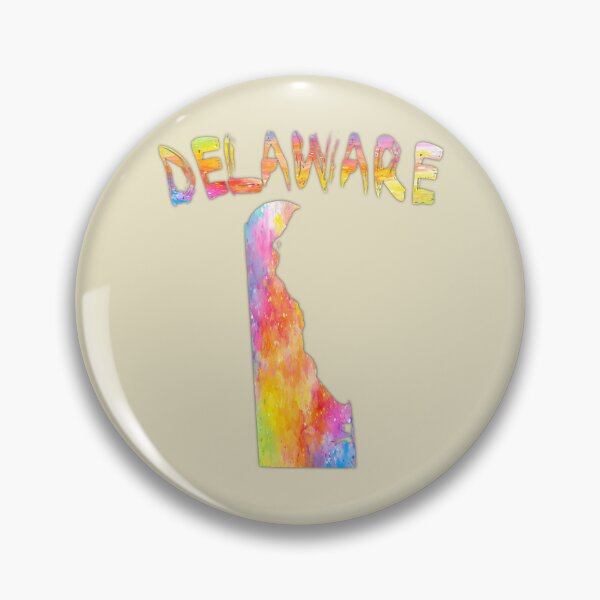 Item preview, Delaware State Map - Vibrant Abstract Watercolor Art designed and sold by mashmosh.