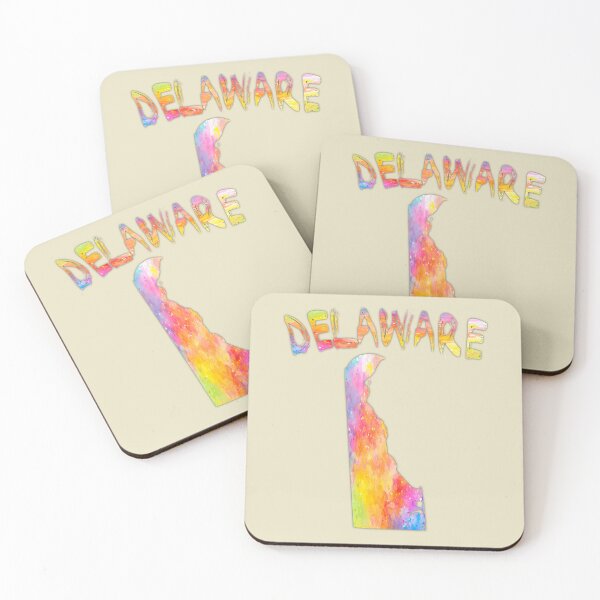Item preview, Delaware State Map - Vibrant Abstract Watercolor Art designed and sold by mashmosh.